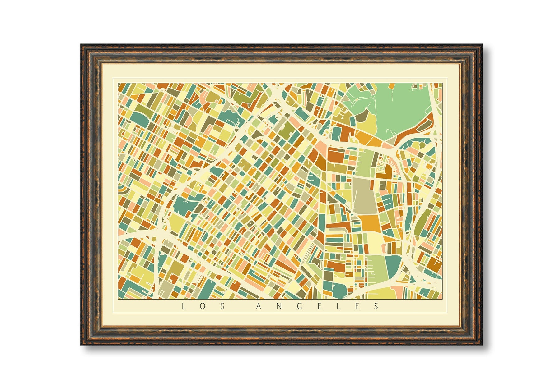 Mosaic City Map Prints on Archival Paper | MapsVintage– Maps Vintage